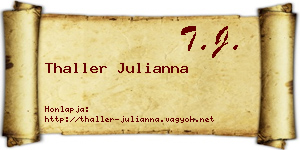 Thaller Julianna névjegykártya